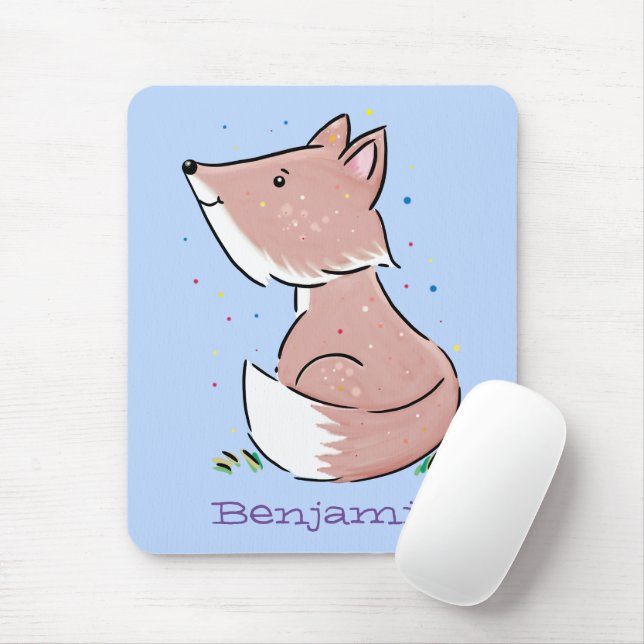 Tapis De Souris Caricature pour bébé renard (Avec souris)