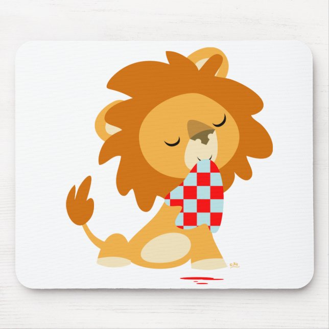 Tapis De Souris Caricature Satirique Lion mousepad (Devant)