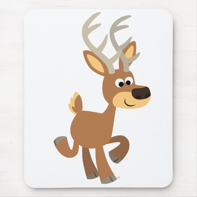 Tapis De Souris Caricature Trotting Deer Mousepad (Devant)