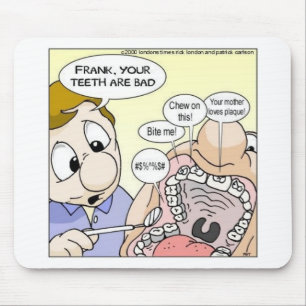 Tapis De Souris "Caries" Cadeaux drôles de dentisterie T-shirts Co