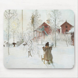 Tapis De Souris Carl Larsson - cour et la Chambre de lavage