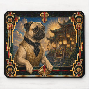 Tapis De Souris Carlin, Chien Art Déco