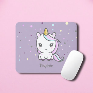 Tapis De Souris Carnet de souris violet Unicorne