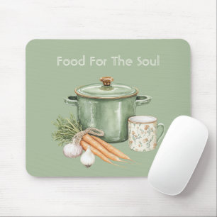 Tapis De Souris Carottes Pot Vert