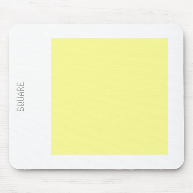 Tapis De Souris Carré - Chalk Jaune et Blanc (Devant)