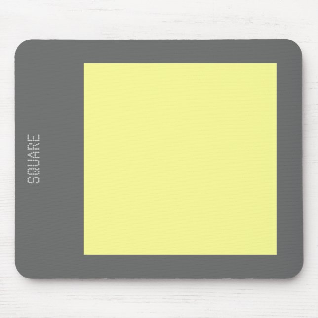 Tapis De Souris Carré - Chalk Jaune et gris (Devant)