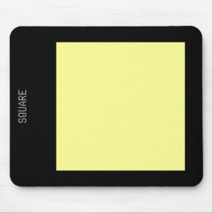 Tapis De Souris Carré - Chalk jaune et noir