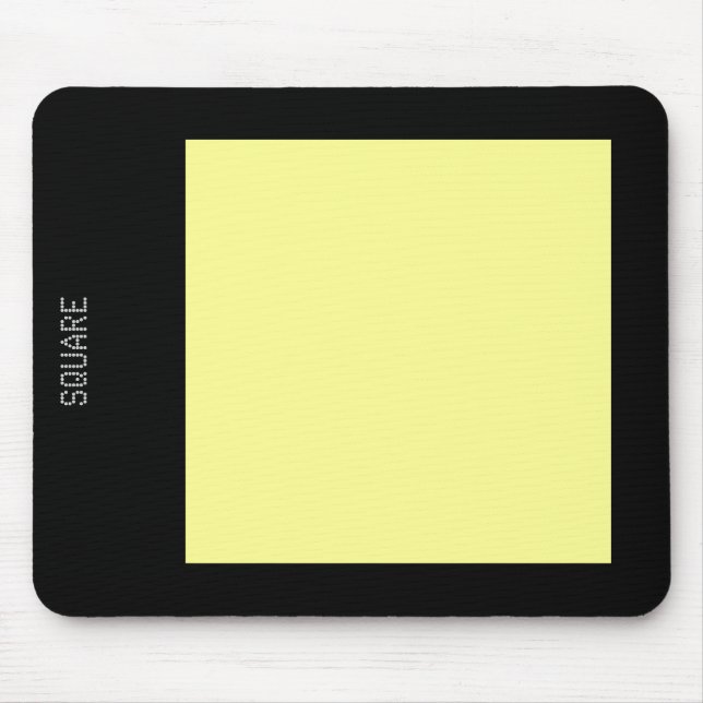 Tapis De Souris Carré - Chalk jaune et noir (Devant)