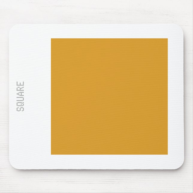 Tapis De Souris Carré - Couleur or et blanc (Devant)