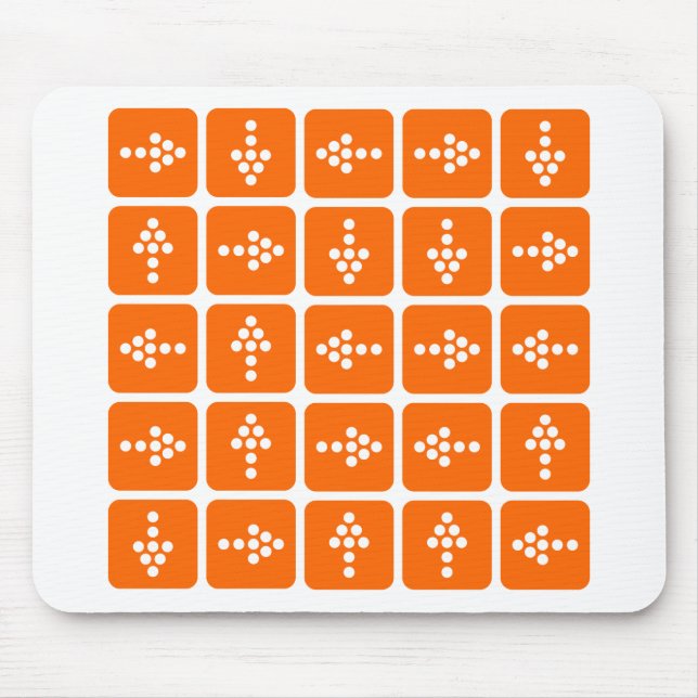 Tapis De Souris CARRÉ Flèche LED orange (Devant)