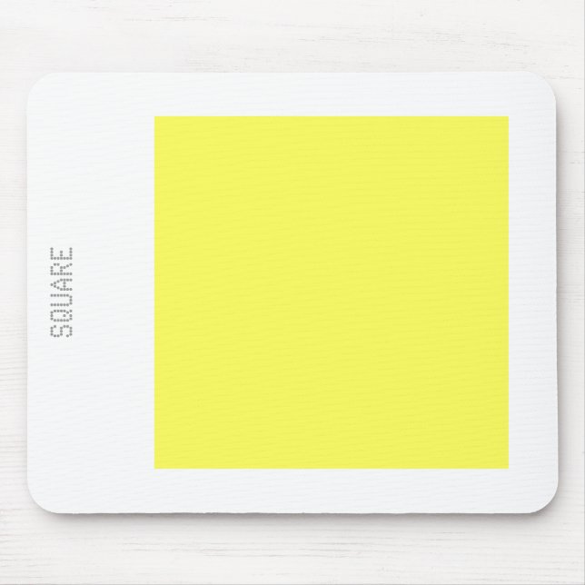 Tapis De Souris Carré - Jaune clair et blanc (Devant)