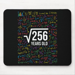Tapis De Souris Carré Mathématique Racine 256 Ans, Drôle de Maths