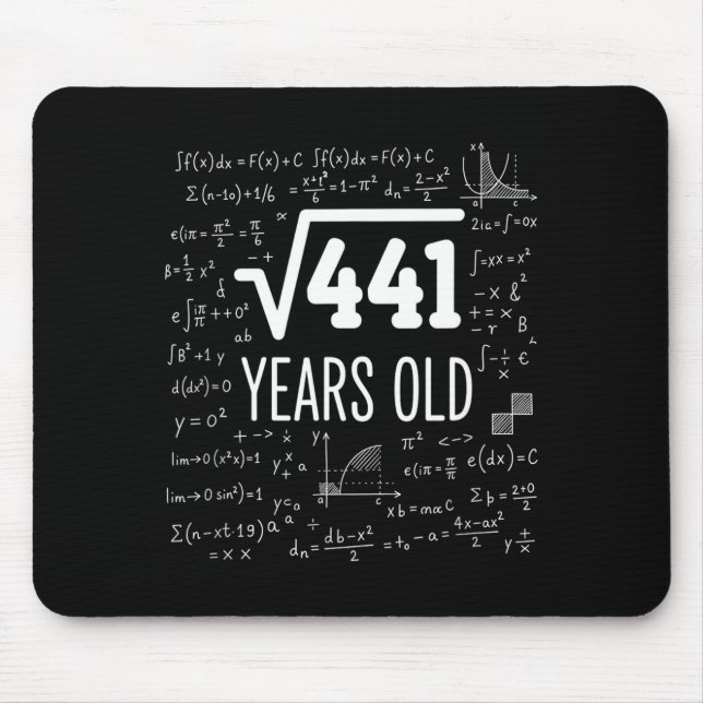 Tapis De Souris Carré Mathématique Racine 441 Ans, Math Intelligen (Devant)