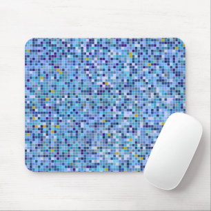 Tapis De Souris Carré Mosaic Blue Tones Carrelage Motif