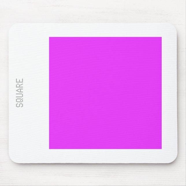 Tapis De Souris Carré - Néon violet et blanc (Devant)