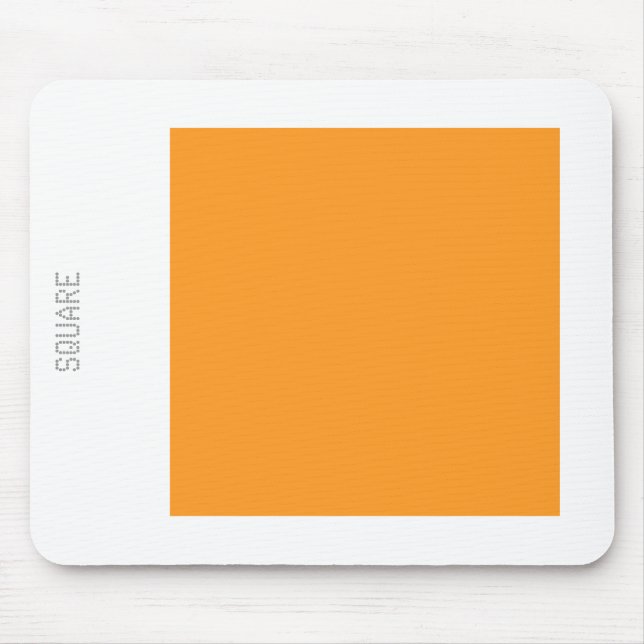 Tapis De Souris Carré - Orange clair et blanc (Devant)