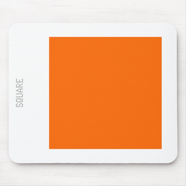 Tapis De Souris Carré - Orange et Blanc (Devant)