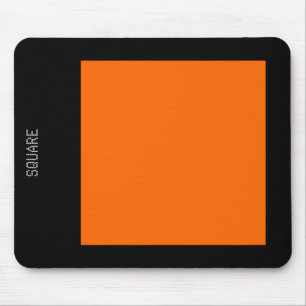 Tapis De Souris Carré - orange et noir