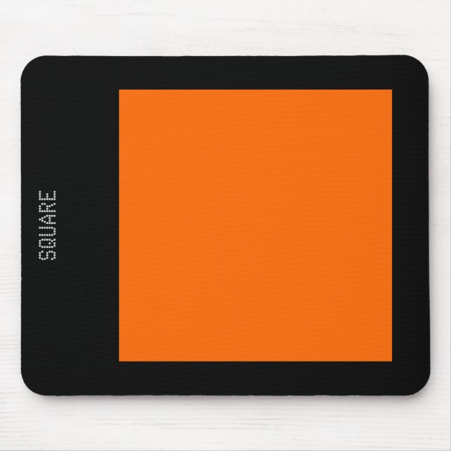 Tapis De Souris Carré - orange et noir (Devant)