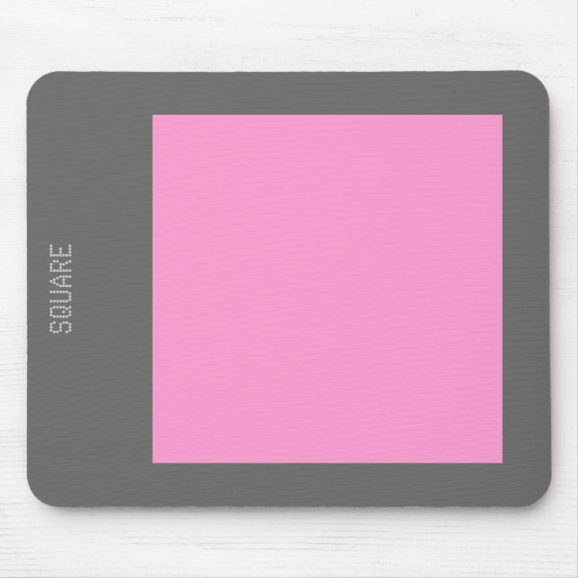 Tapis De Souris Carré - rose et gris (Devant)