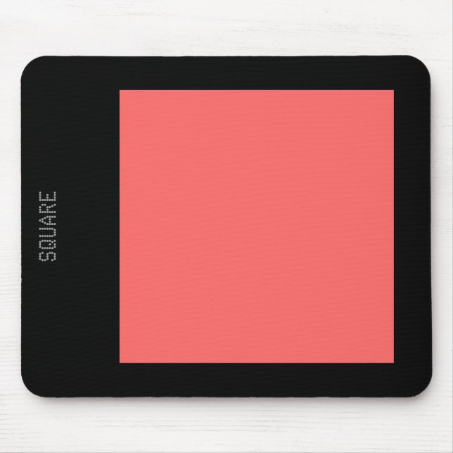 Tapis De Souris Carré - rose et noir tropicale (Devant)