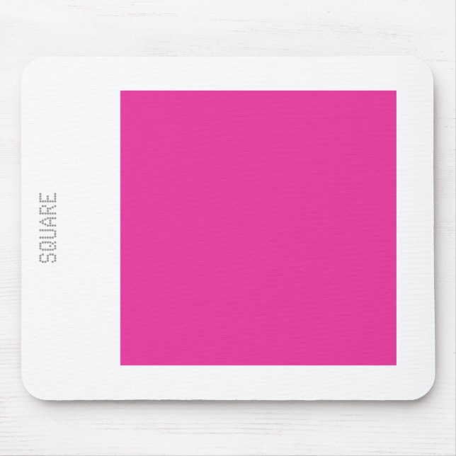 Tapis De Souris Carré - Rose profond et blanc (Devant)