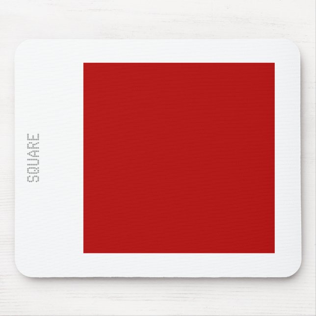 Tapis De Souris Carré - Ruby et blanc (Devant)