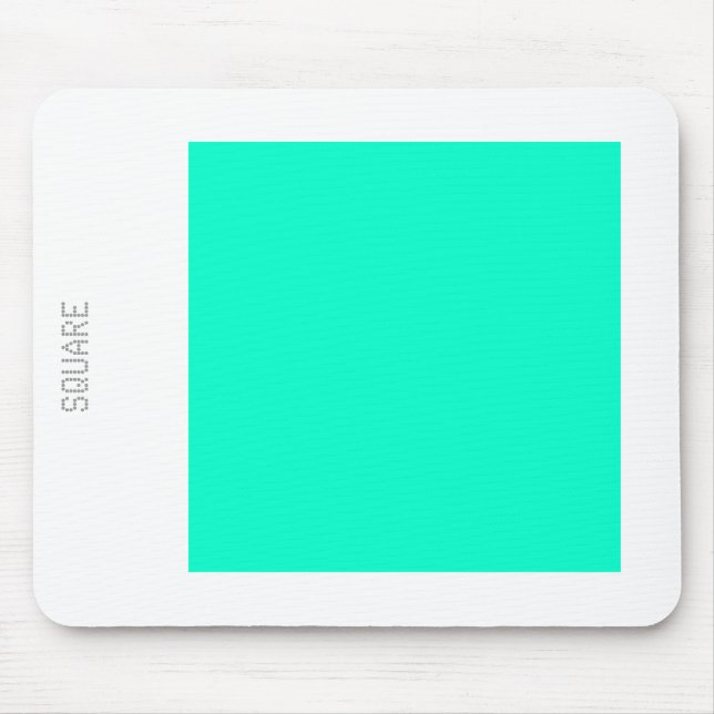 Tapis De Souris Carré - Turquoise et Blanc (Devant)