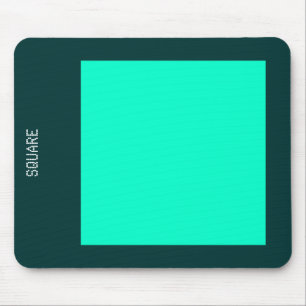 Tapis De Souris Carré - Turquoise et vert foncé