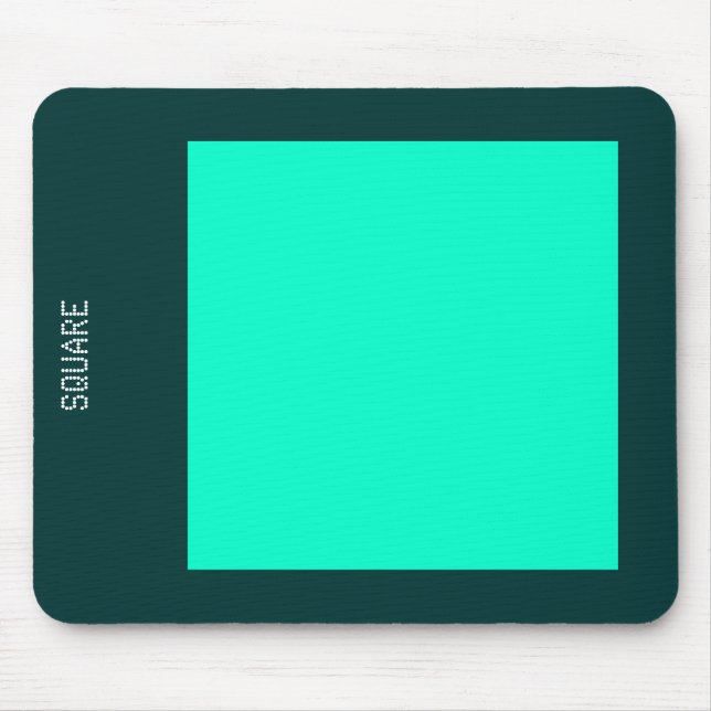 Tapis De Souris Carré - Turquoise et vert foncé (Devant)