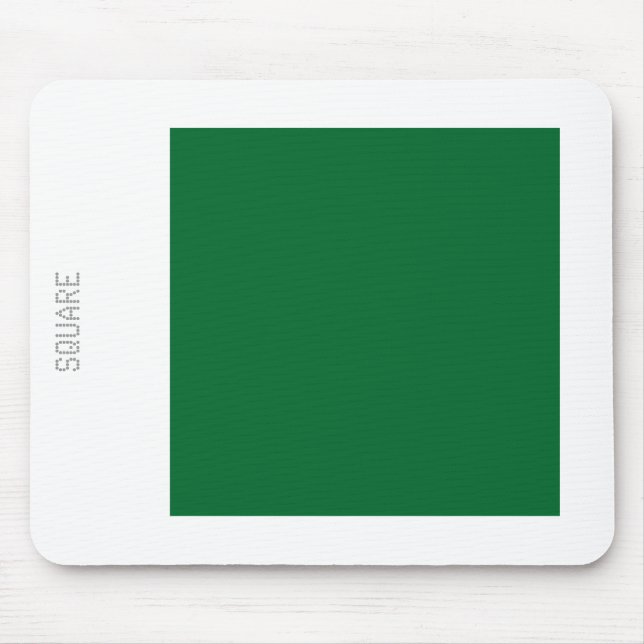 Tapis De Souris Carré - Vert et blanc de la forêt (Devant)