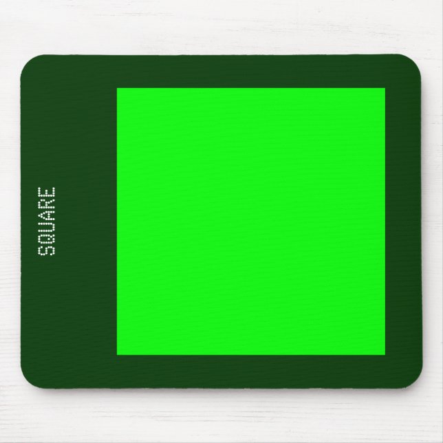Tapis De Souris Carré - Vert et Vert Dk (Devant)