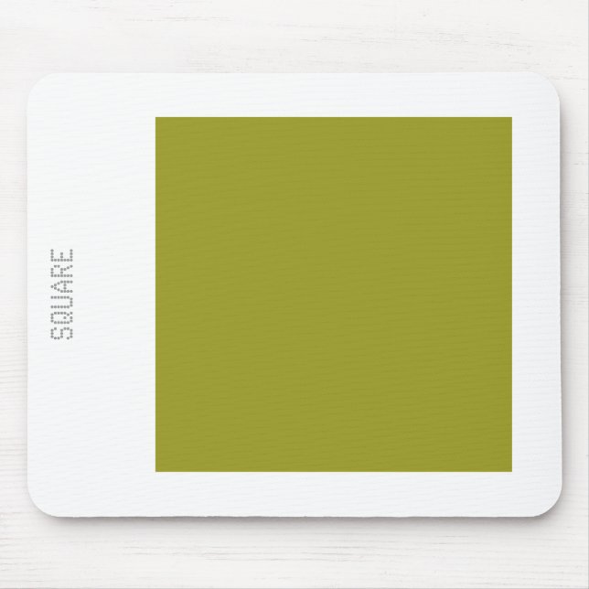 Tapis De Souris Carré - Vert olive et blanc (Devant)