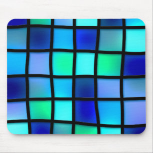 Tapis De Souris Carreaux bleus