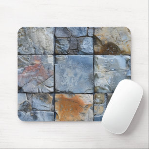 Tapis De Souris Carreaux de pierre gris-bleu