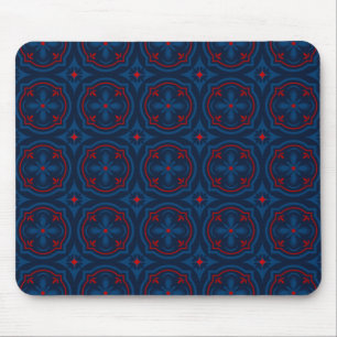 Tapis De Souris Carreaux floraux décoratifs motif