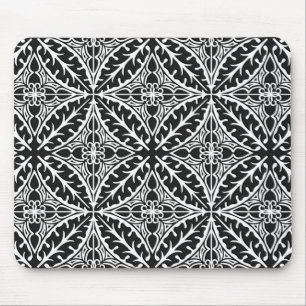 Tapis De Souris Carreaux marocains - noir et blanc