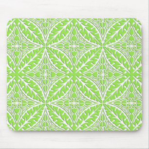 Tapis De Souris Carreaux marocains - vert citron et blanc