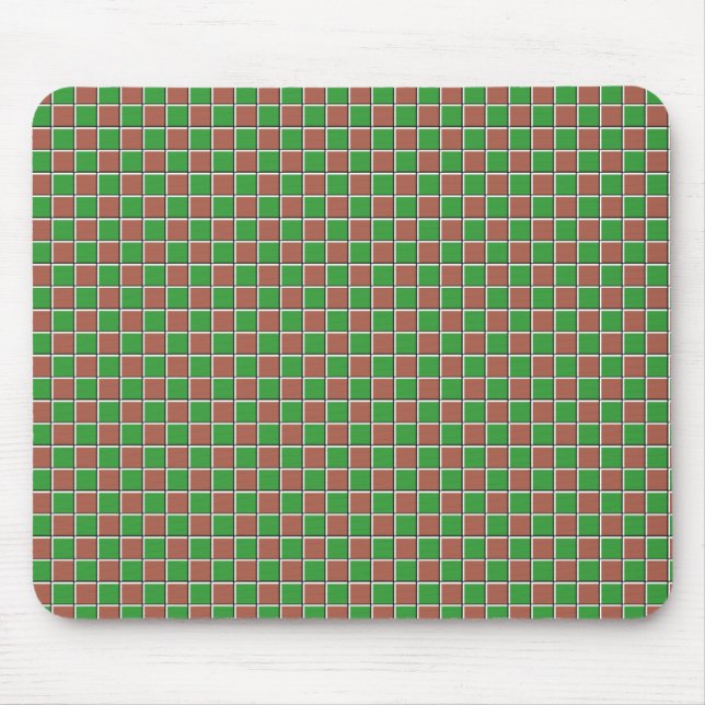 Tapis De Souris Carreaux verts et Brown (Devant)