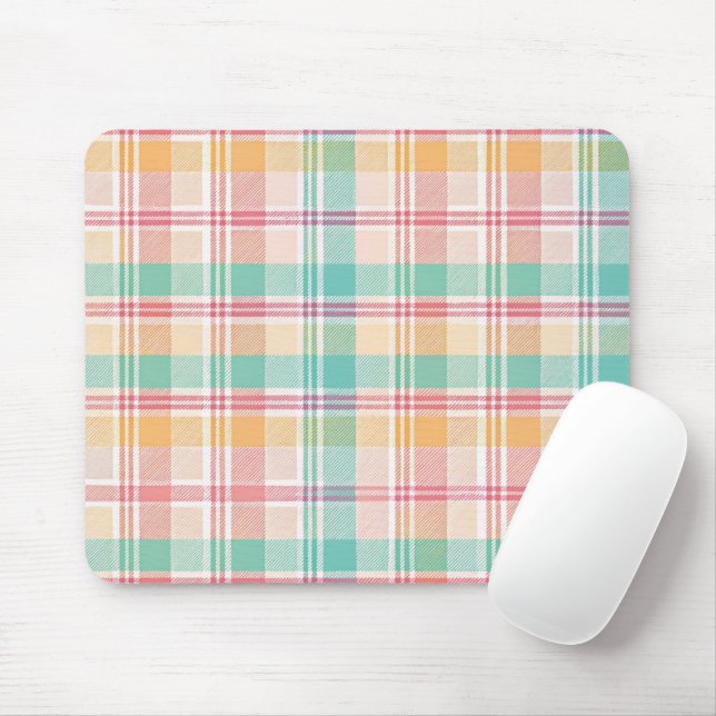Tapis De Souris Carreaux Vichy Multicolores (Avec souris)