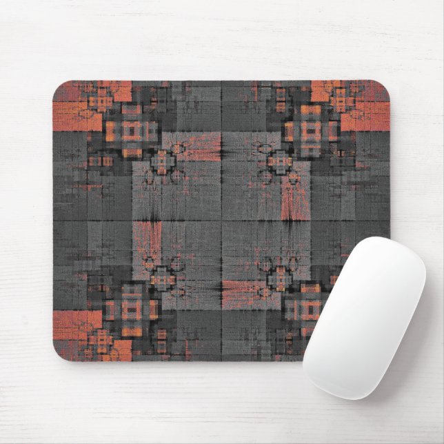 Tapis De Souris Carrefour orange et gris (Avec souris)