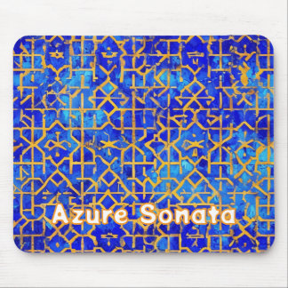 Tapis De Souris Carrelage bleu Mosaic Motif Mousepad