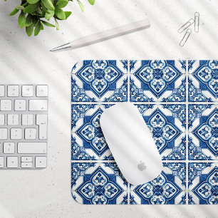 Tapis De Souris Carrelage méditerranéen, Portugais, Azulejo, Majol