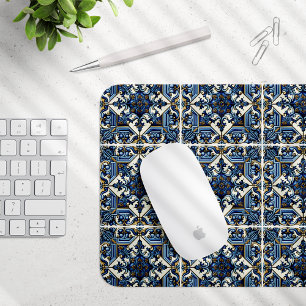 Tapis De Souris Carrelage méditerranéen, Portugais, Azulejo, Majol