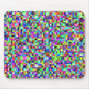 Tapis De Souris Carrés Abstraits Formes Motif multicolore
