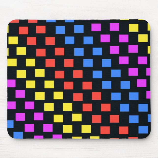 Tapis De Souris Carrés colorés (Devant)