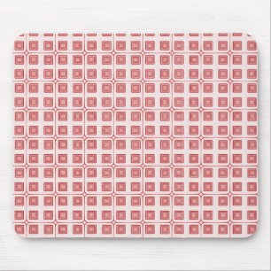 Tapis De Souris Carrés de charme rétro Mousepad, Rouge