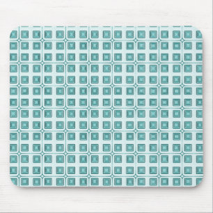 Tapis De Souris Carrés de charme rétro Mousepad, Turquoise