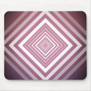 Tapis De Souris Carrés de dégradé rose et blanc moderne