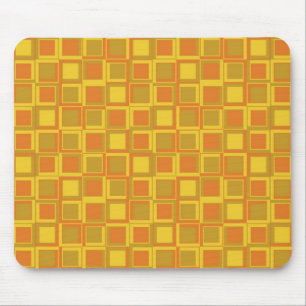 Tapis De Souris Carrés de style Orange des années 70